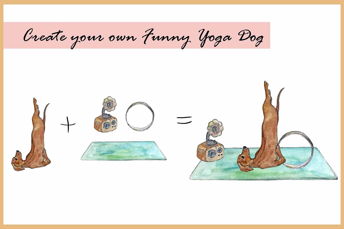Yoga Cats & Dogs Clipart, an Animal Illustration by VianneArt (Photo 3 of 11)