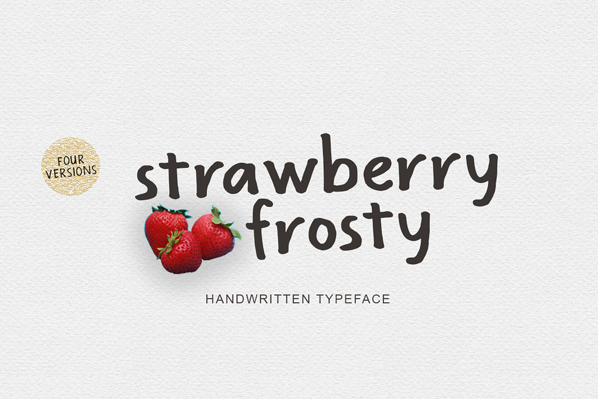 Strawberry Frosty, a Handwritten Font by Stripes Studio (Photo 1 of 6)