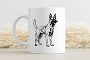 Belgian Malinois SVG - Dog Clip Art, an Illustration by YouniqueArtwork (Thumbnail 2 of 5)
