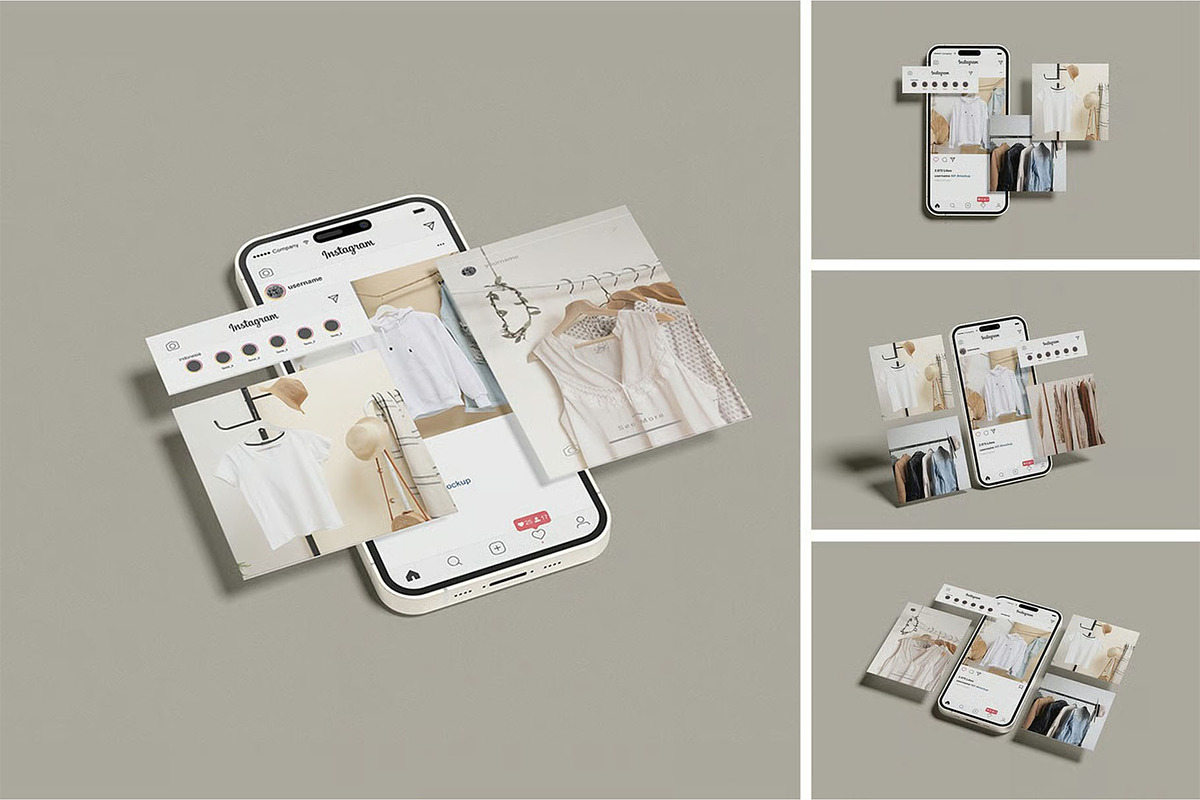 Instagram Post Mockup, an Advertising Mockup by zpackcreative (Photo 1 of 5)