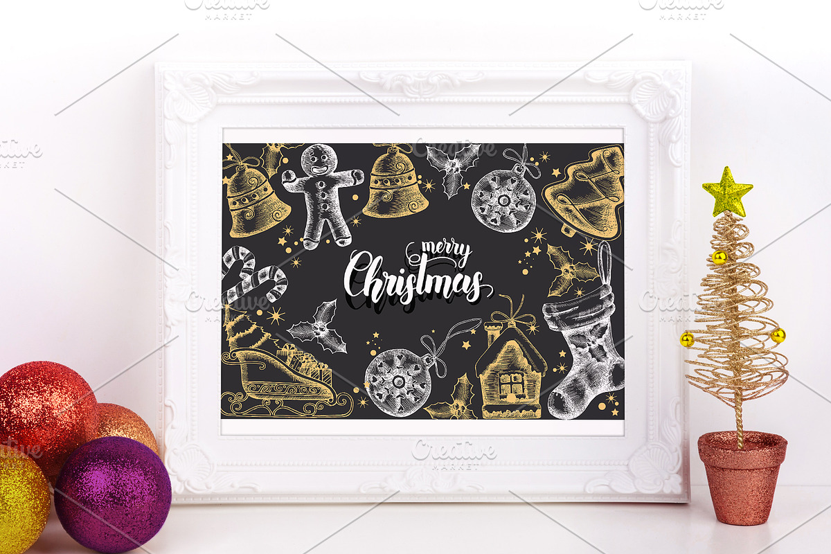 Christmas hand drawn Set, an Illustration by Tabiti (Photo 4 of 13)
