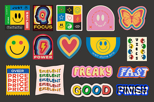 LIFE IS COOL VECTOR POP ART STICKERS