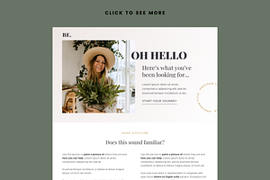 BE Sales Page Template Canva