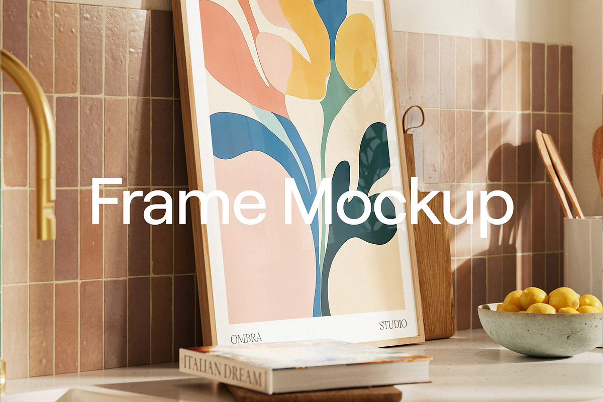 Kitchen Frame Mockup Set, a Household Mockup by Ombra Studio (Photo 6 of 9)