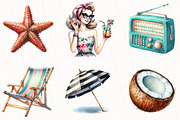Beach Summer Paradise Clipart, an Illustration by OK Design (Thumbnail 5 of 5)