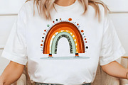 Cute Boho Retro Rainbow Clipart, a Seasonal Illustration by Designworld (Thumbnail 6 of 9)