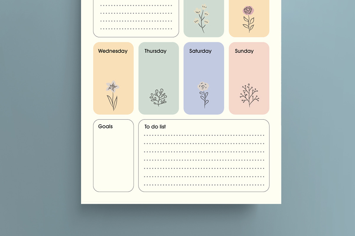 Minimal Weekly and Daily Planner, a Stationery Template by MightyDesign (Photo 3 of 8)