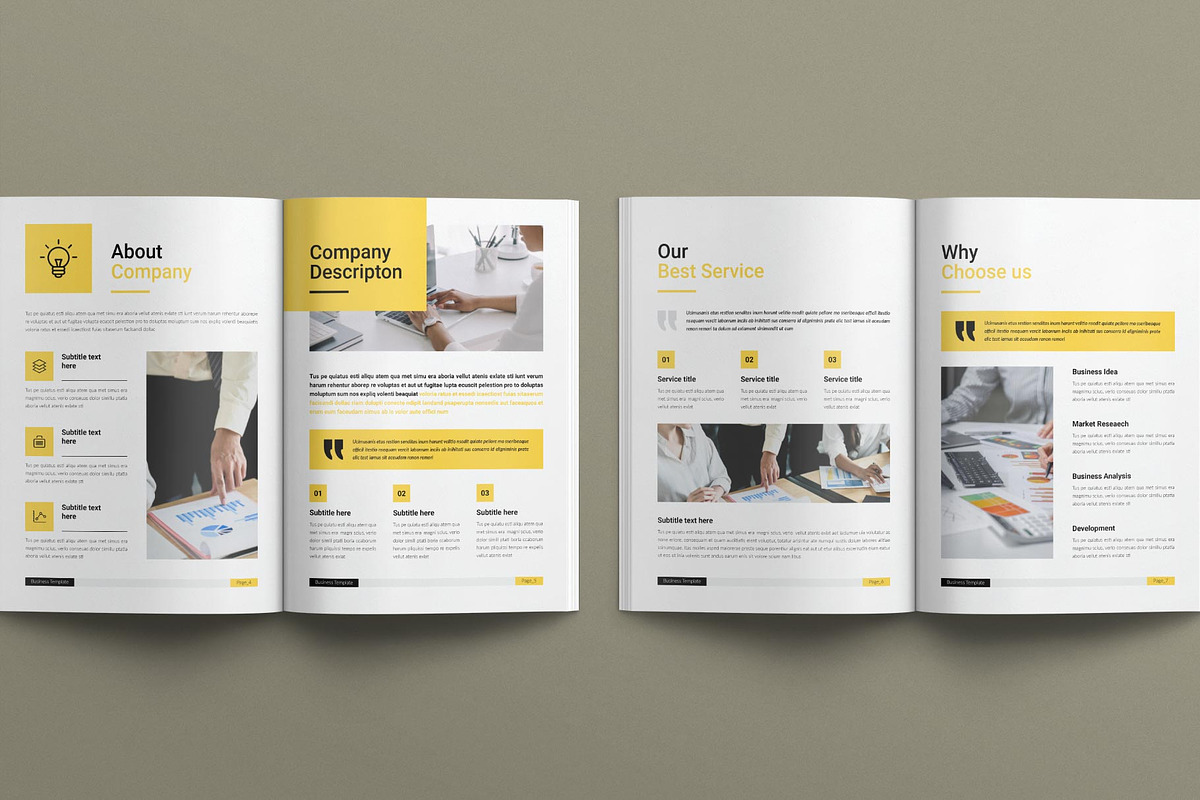 Corporate Brochure Template, a Brochure Template by TemplatesForest (Photo 4 of 7)