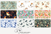 80 assorted bird seamless pattern, a Pattern Graphic by Poppy Lane Studio (Thumbnail 5 of 11)