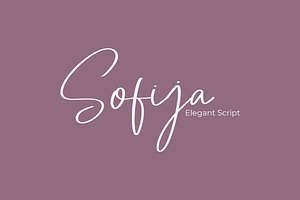 Sofija Elegant Script Font