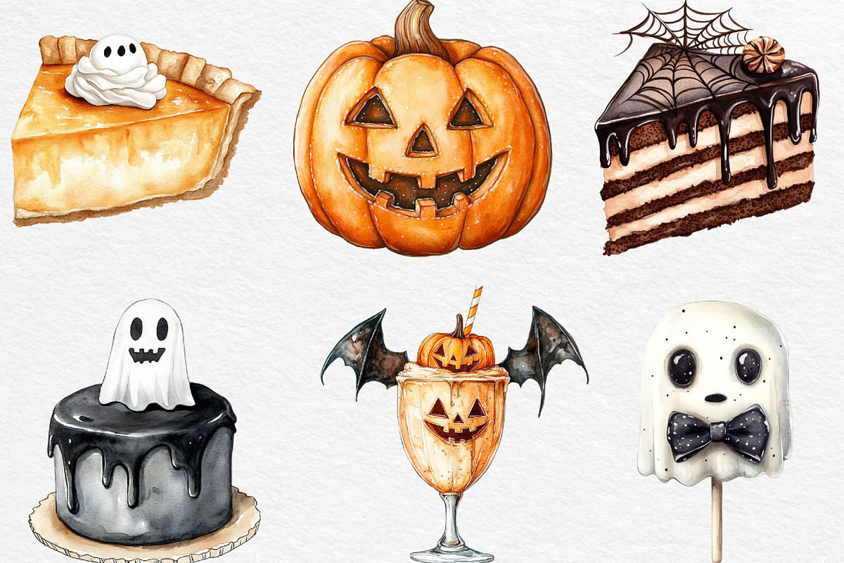 Halloween Spooky Bakery Clipart, an Illustration by Black Bird Studio (Photo 5 of 6)