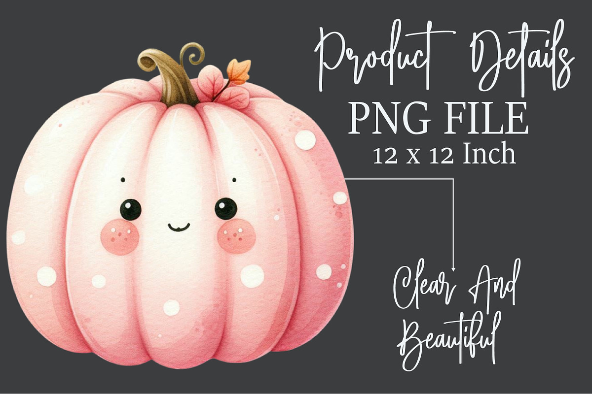 Watercolor Autumn Pumpkin Clipart, an Illustration by Rose Art (Photo 7 of 7)