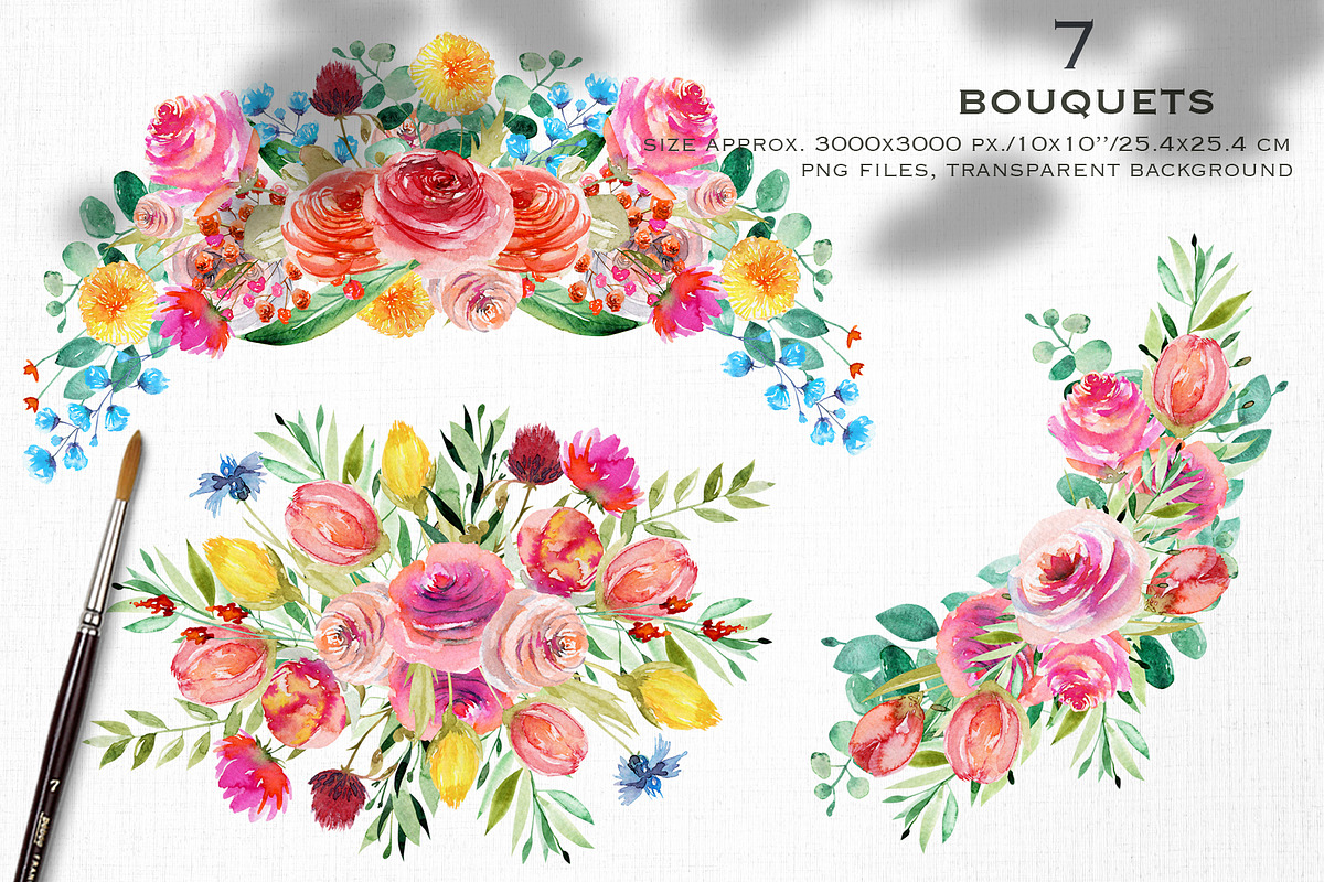 Wild flowers collection, a Texture Illustration by Skliarova (Photo 3 of 11)