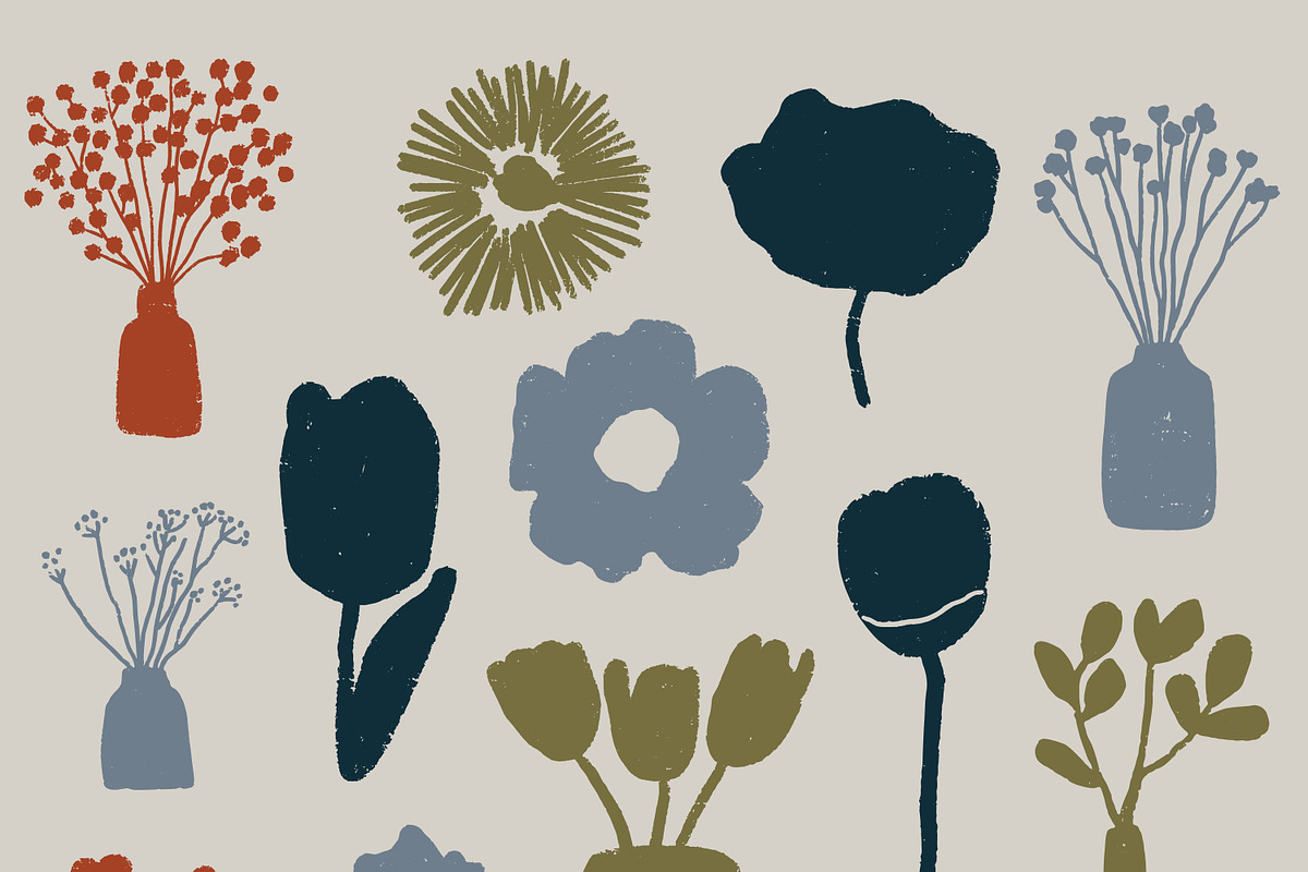 Wild Bloom: 70 Textured Flowers Pack, a Decorative Illustration by Veyla (Photo 3 of 15)