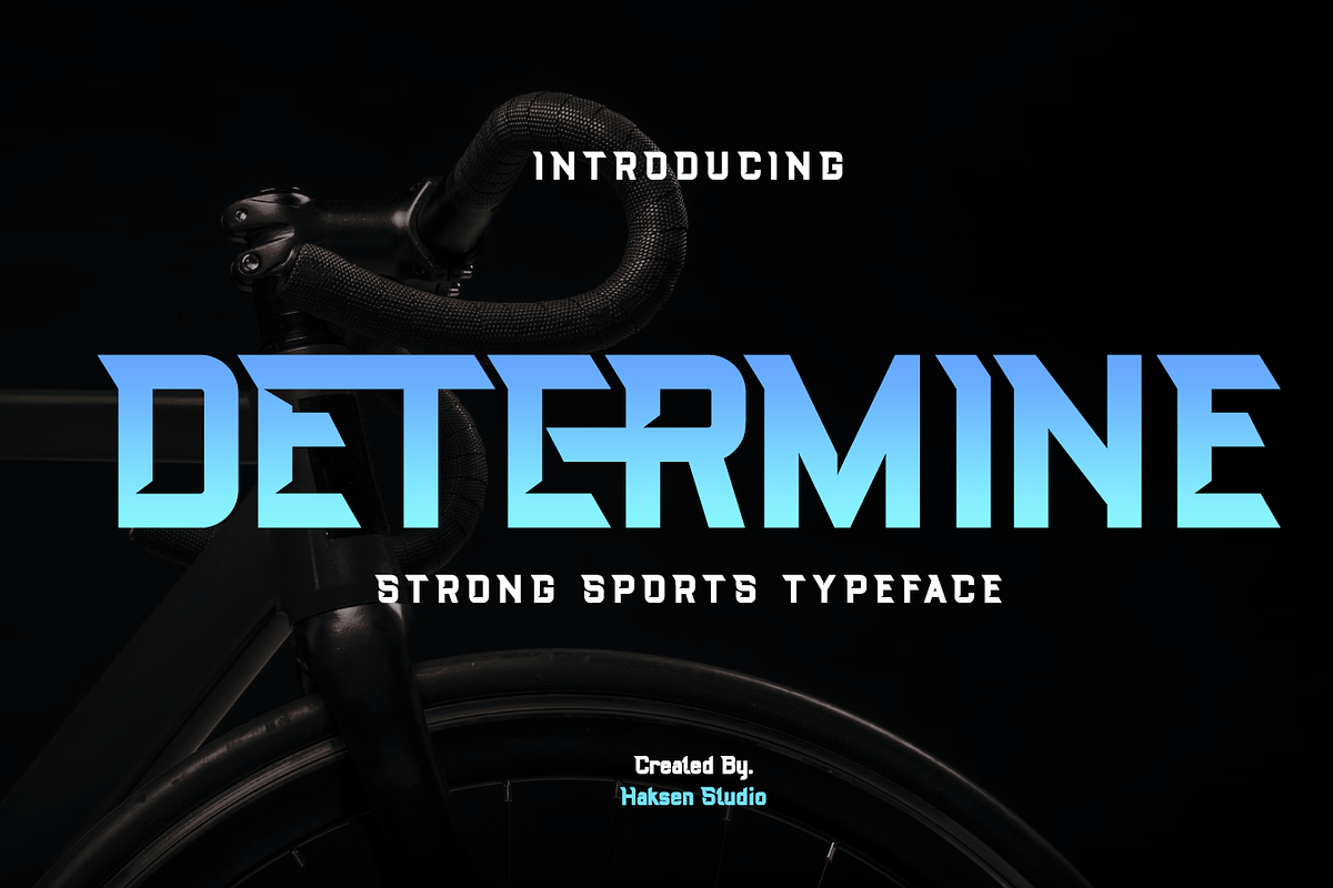 DETERMINE - Haksen, a Sans Serif Font by Haksen (Photo 1 of 8)