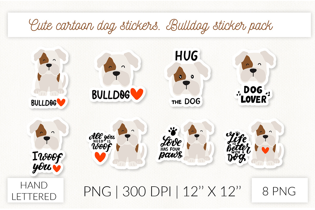 Cute dog stickers. Puppy Christmas, an Object Graphic by Let's Art (Photo 22 of 24)