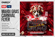 Mardi Gras Carnival Party Flyer, a Flyer Template by OnurDemircan (Thumbnail 4 of 4)