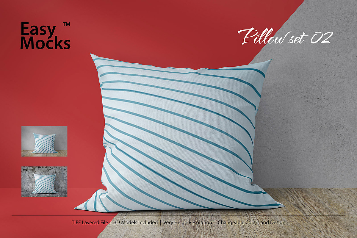 Pillow Mockup set 02, a Product Mockup by Easy Mocks (Photo 1 of 7)
