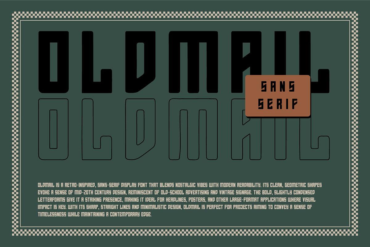 OLDMAIL - Retro Display Font, a Font by Rightwheels (Photo 3 of 10)
