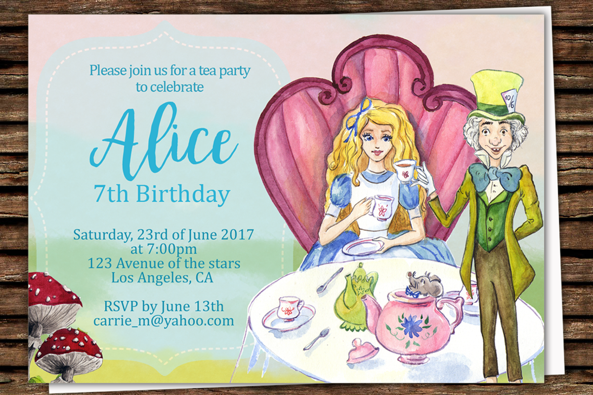 DIY Wonderland Printable Invitation, an Invitation Template by Artseez (Photo 1 of 2)