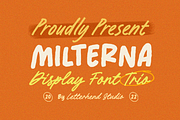 Milterna - Display Font Trio, a Font by Letterhend Studio (Thumbnail 1 of 9)