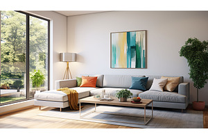 comfortable residential interior ai, a Background Photo by pikepicture