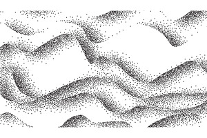 Pointillism, Abstract Waves, Curves