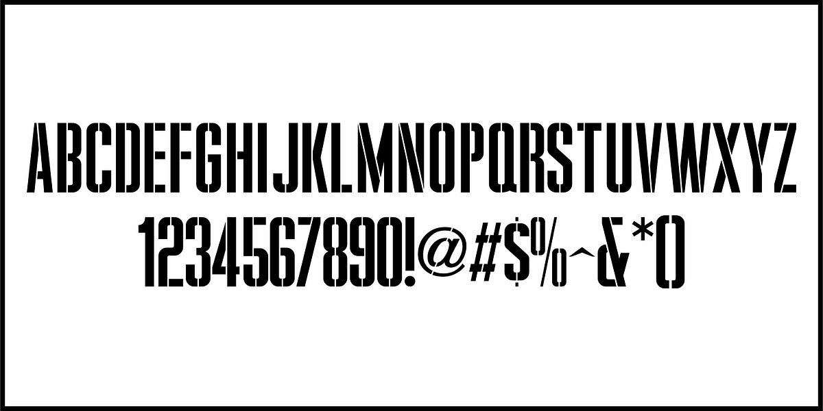 Message Stencil JNL, a Serif Font by Jeff Levine Fonts (Photo 3 of 5)