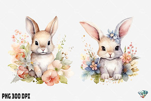 Boho Baby Bunny Flowers