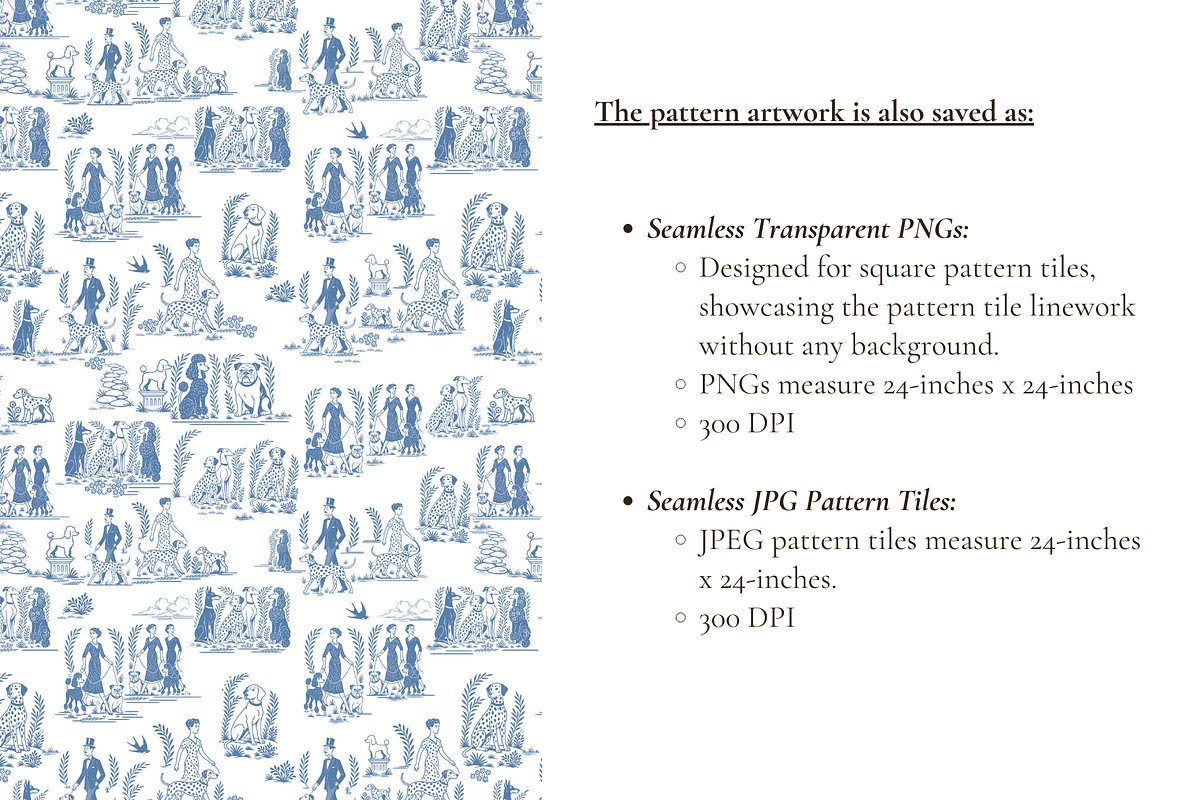 Dog Toile de Jouy Pattern, a Background Graphic by Hughes Studio (Photo 6 of 8)