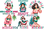 14 Coquette Christmas Girl Bundle, a Decorative Illustration by ClipArtTime (Thumbnail 2 of 3)