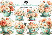 Mother’s Day Floral Teacup Clipart, an Illustration by Craft Nest (Thumbnail 1 of 12)