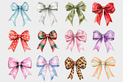 Watercolor Coquette Bow Clipart, a Seasonal Illustration by Design Market (Thumbnail 4 of 5)