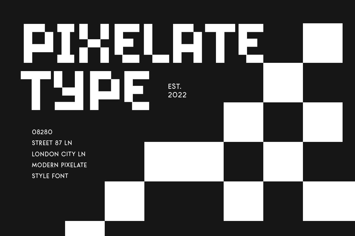 Micro - Pixelate Modern Font, a Sans Serif Font by Hamz Studio (Photo 13 of 16)