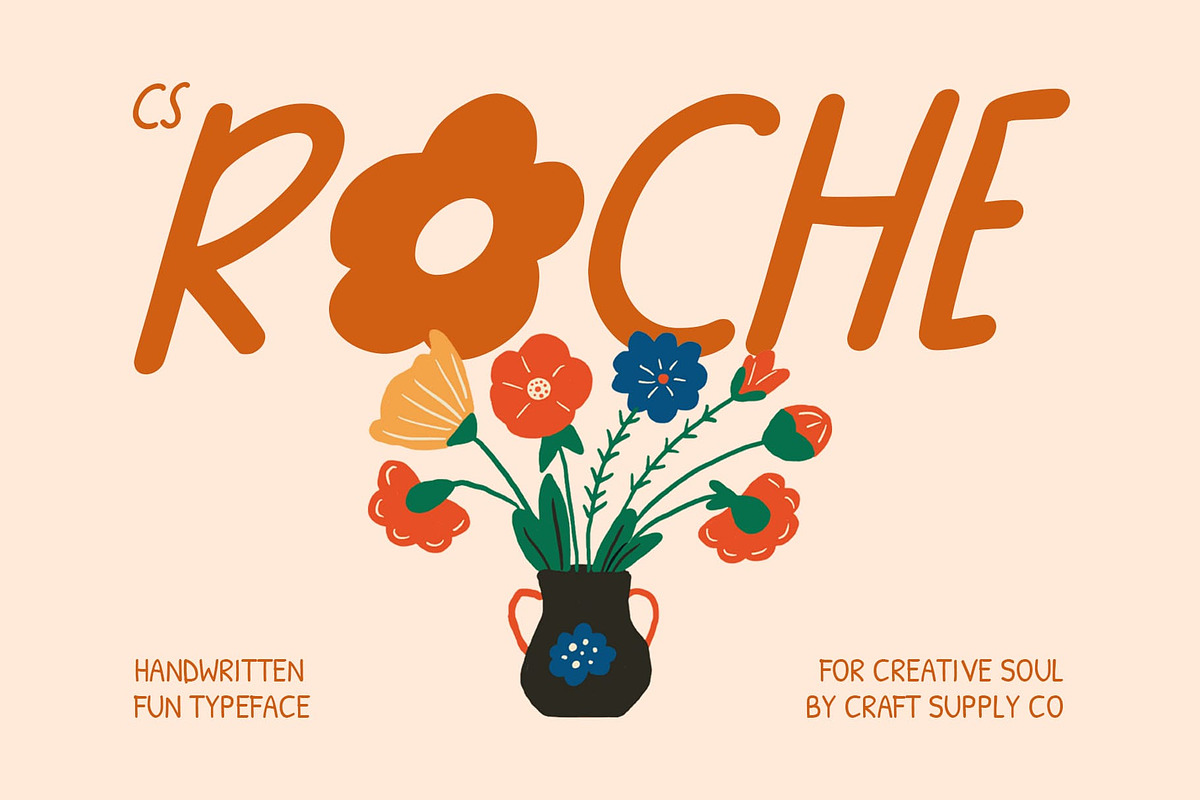 CS Roche – Fun Handwritten Font, a Handwritten Font by Craft Supply Co. (Photo 1 of 8)