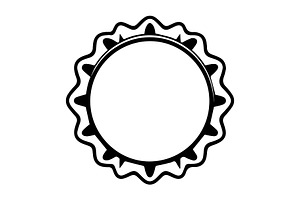 Black and white gear icon, an Outline Icon by Nurlan's shop