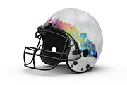 Football Helmet Mock-up, a Mask Mockup by PixelMockup (Thumbnail 2 of 9)