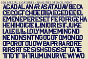 Qualities Stencil Font, a Sans Serif Font by 177Studio (Thumbnail 7 of 7)