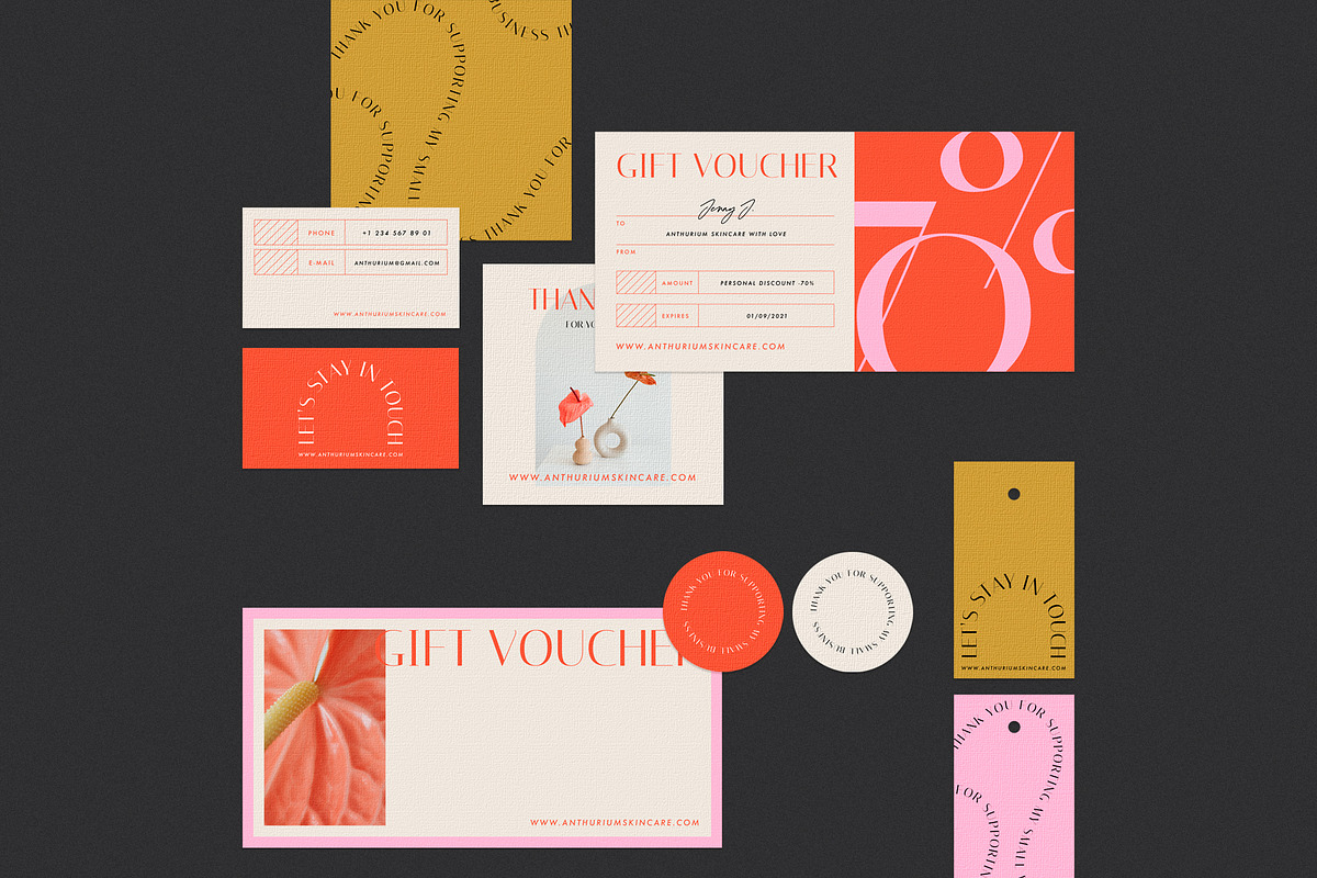 Anthurium Print Cards Collection, a Stationery Template by Evgeniya Goktas (Photo 6 of 7)