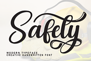 Safety | Script Font, a Handwritten Font by Scratchones (Thumbnail 1 of 9)