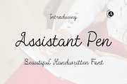 Assistant Pen - Cursive Handwriting, a Handwritten Font by Attractype (Thumbnail 1 of 7)