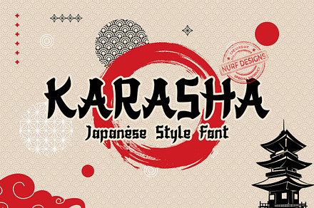 Karasha – Japanese Style Font, a Font by NURF Designs