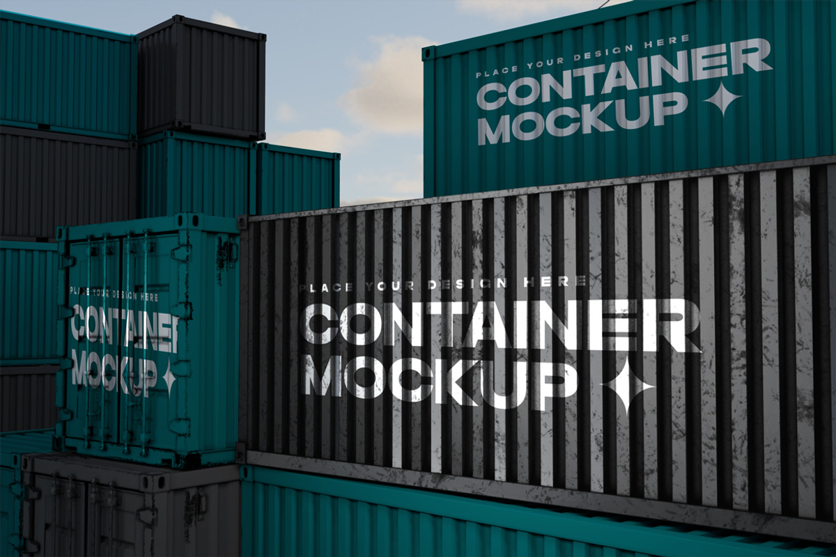 Container Mockup, a Mockup by Mockupnine (Photo 2 of 7)