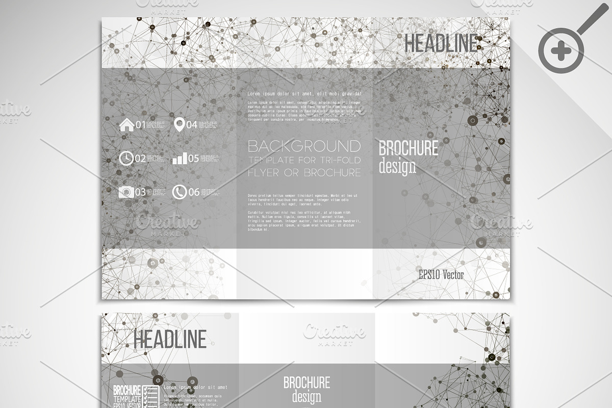 Brochures with molecular structure, a Work Illustration by VectorShop (Photo 4 of 5)