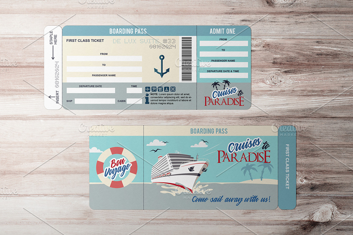 Cruise Invitation Boarding Pass Set, an Invitation Template by Paul Lesser (Photo 7 of 10)