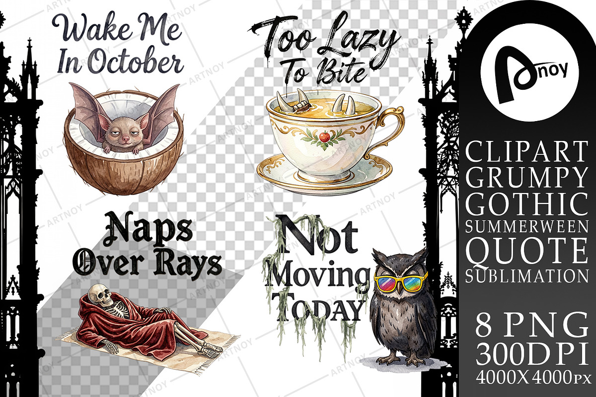 Summerween Goth Sublimation, a Seasonal Illustration by Artnoy (Photo 8 of 18)