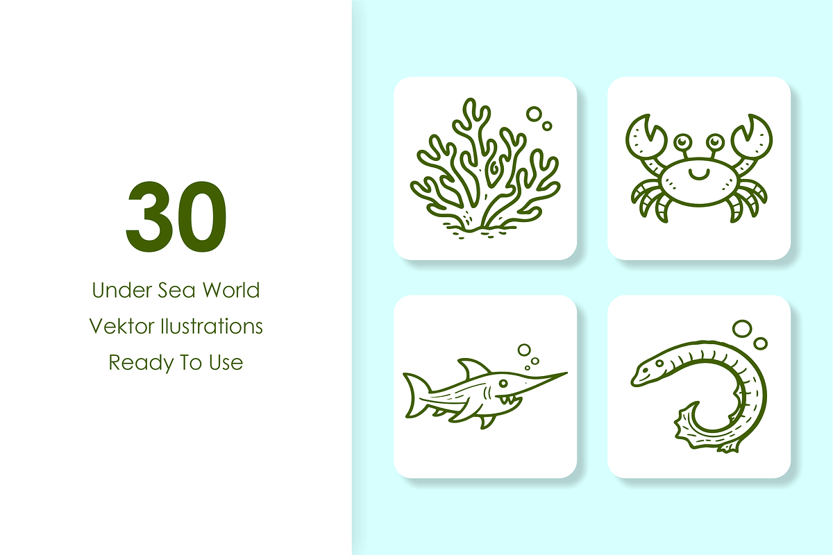Under Sea Illustrations, an Object Illustration by Rasgood (Photo 2 of 7)