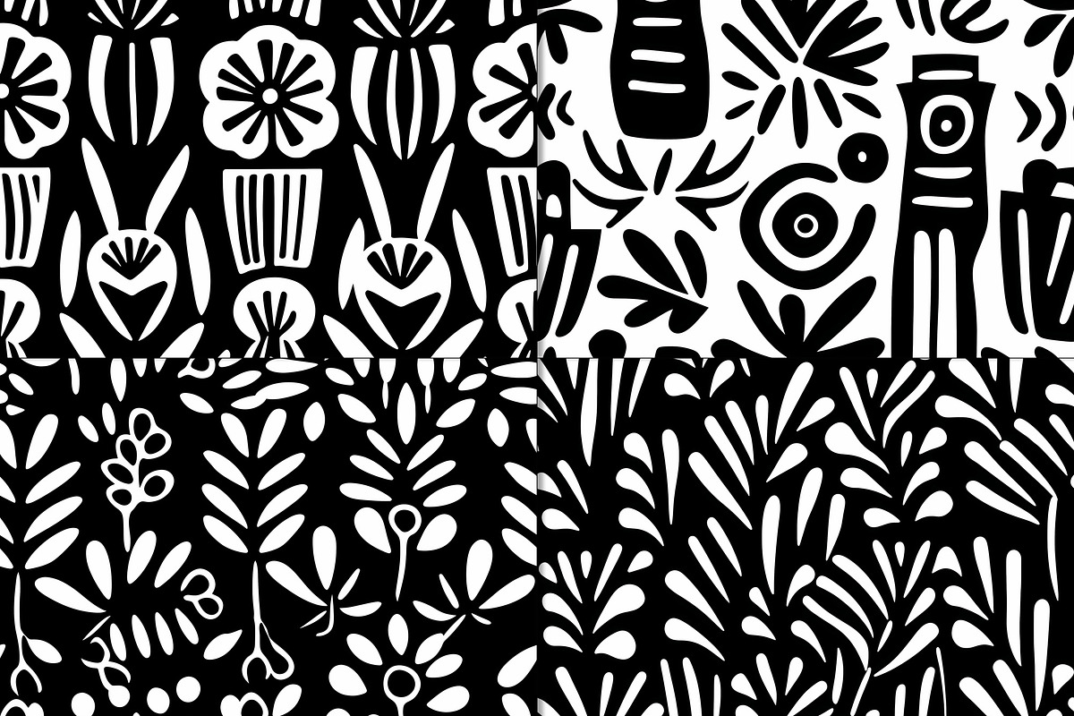 20 Seamless B/W Matisse-inspired Set, a Pattern Graphic by Nordic Design (Photo 5 of 9)