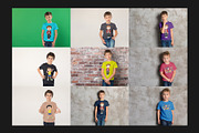 111 Kids T-Shirt Mock-Up Set, a Shirt Mockup by Freeman Studio (Thumbnail 14 of 24)