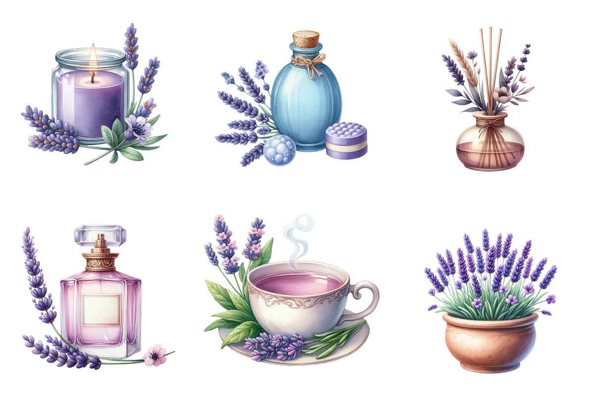 Lavender Pamper Time Clipart, an Illustration by CreationArt (Photo 4 of 7)